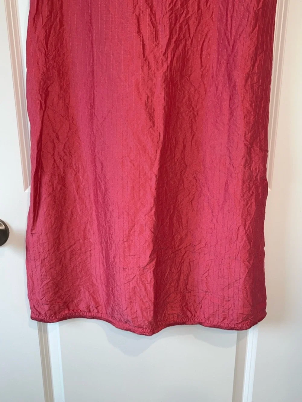EILEEN FISHER Romantic Small Textured Silk Sleeveless Knee Length Dress